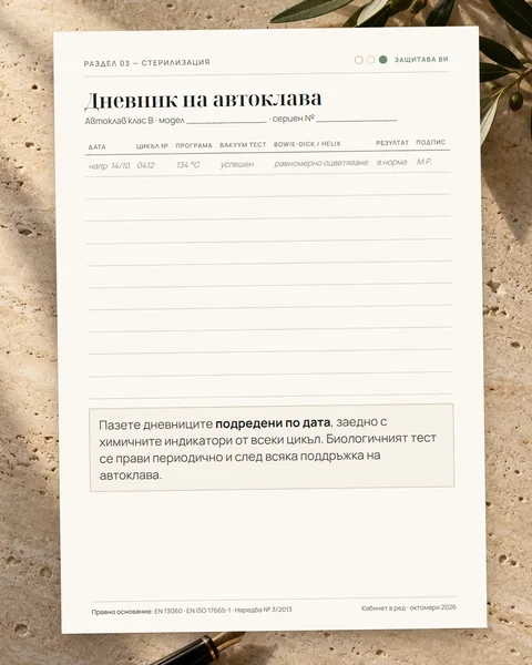 Дневник на автоклава